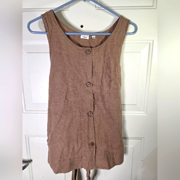 Wilfred Tops - Aritzia Wifred Linen Sleeveless Blouse Size Large